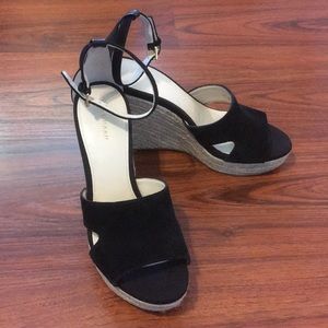 Cole Haan Suede Open Toe Wedges NEW